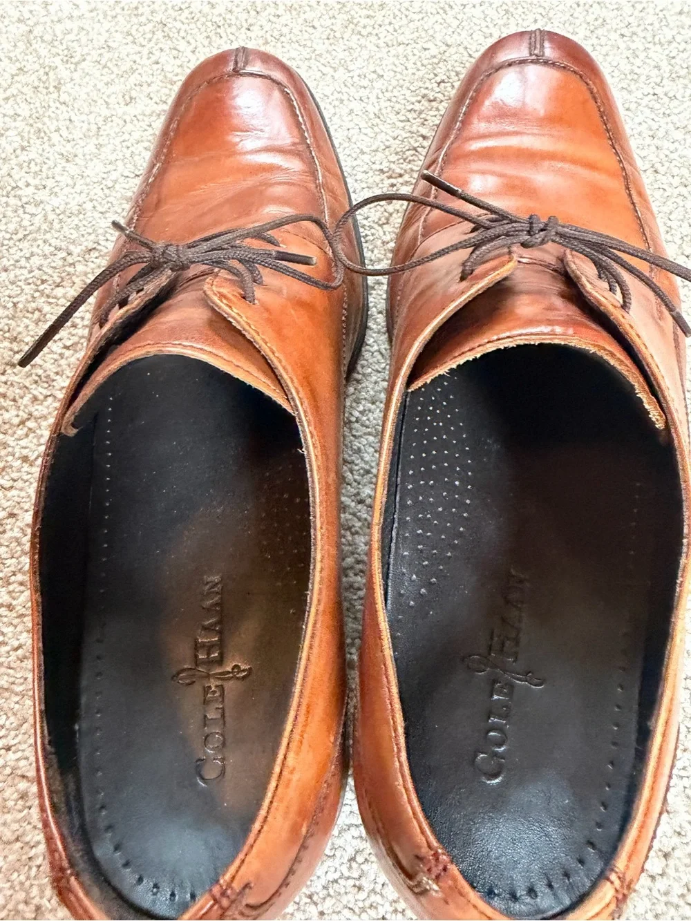 Cole Haan Men's Lace-Up Dress Oxfords in Cognac 11.5M